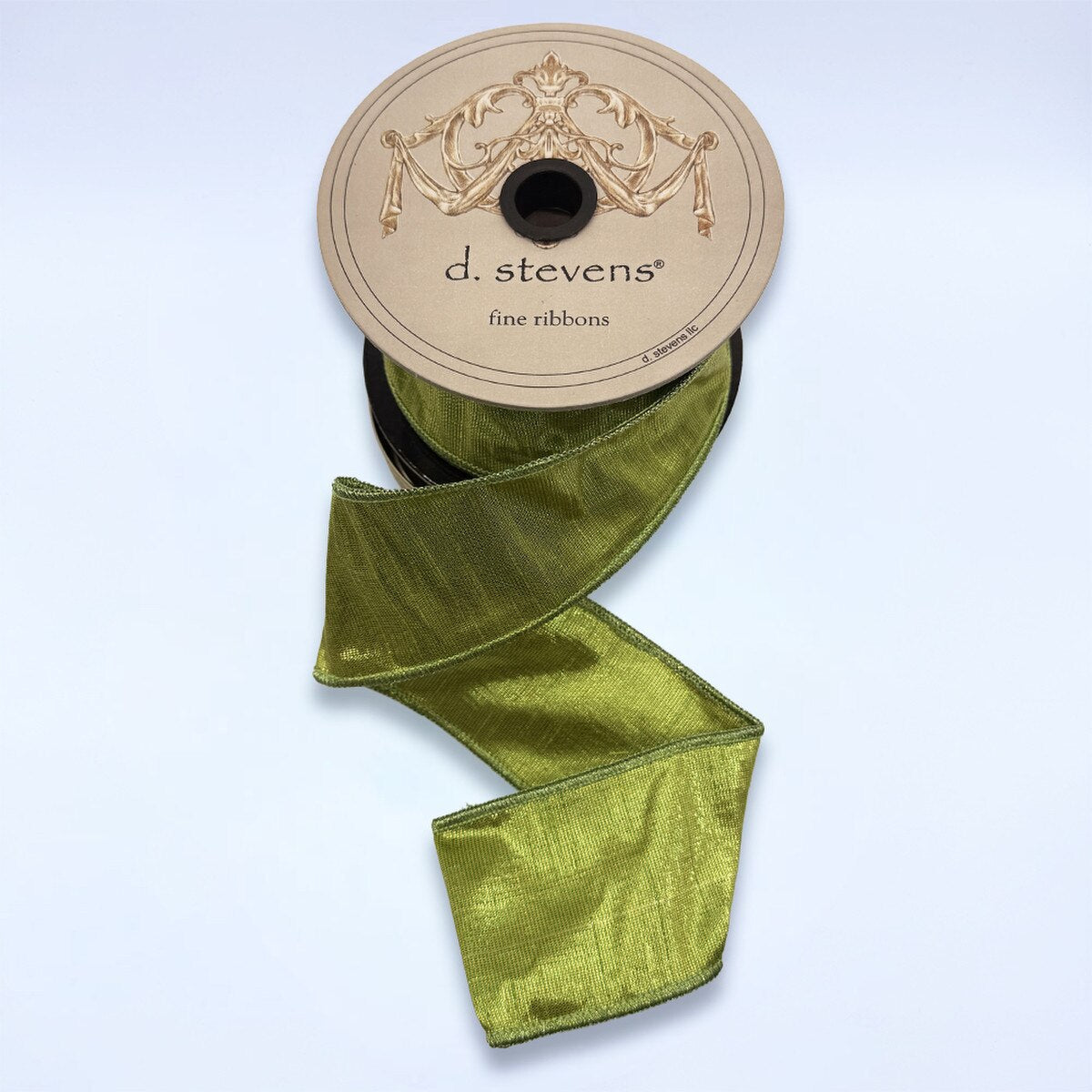Lime Green Metallic Dupion Ribbon 2.5" x 10 Yds