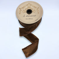 Chocolate Metallic Dupion Ribbon 1.5 Inch x 10 Yards