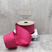 Hot Pink Pleated Lame Ribbon 2.5