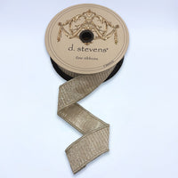 Platinum Pleated Lame Ribbon 1.5 Inches x 10 Yards