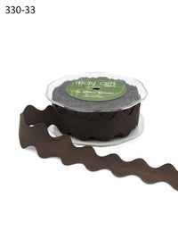 1 inch Ric Rac Ribbon with Cut Edge – 330-33 BROWN