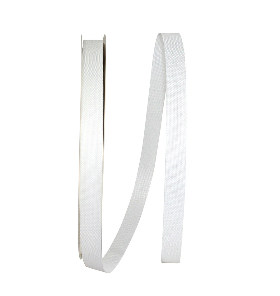 White 5 8 Inch Linen Natural Allure Ribbon for Wreaths & Bows