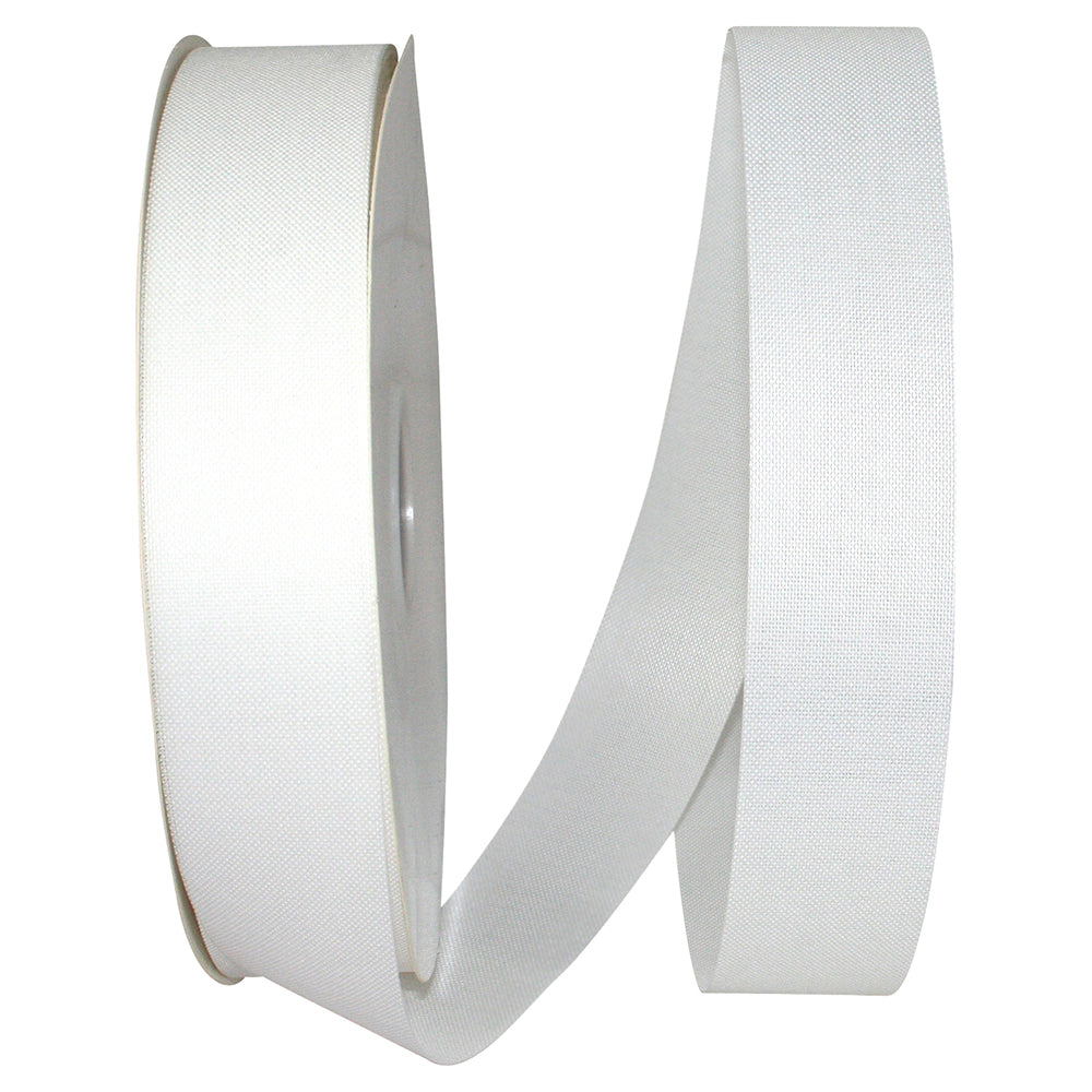 White 1-3 8 Inch Linen Natural Allure Ribbon for Wreaths & Bows