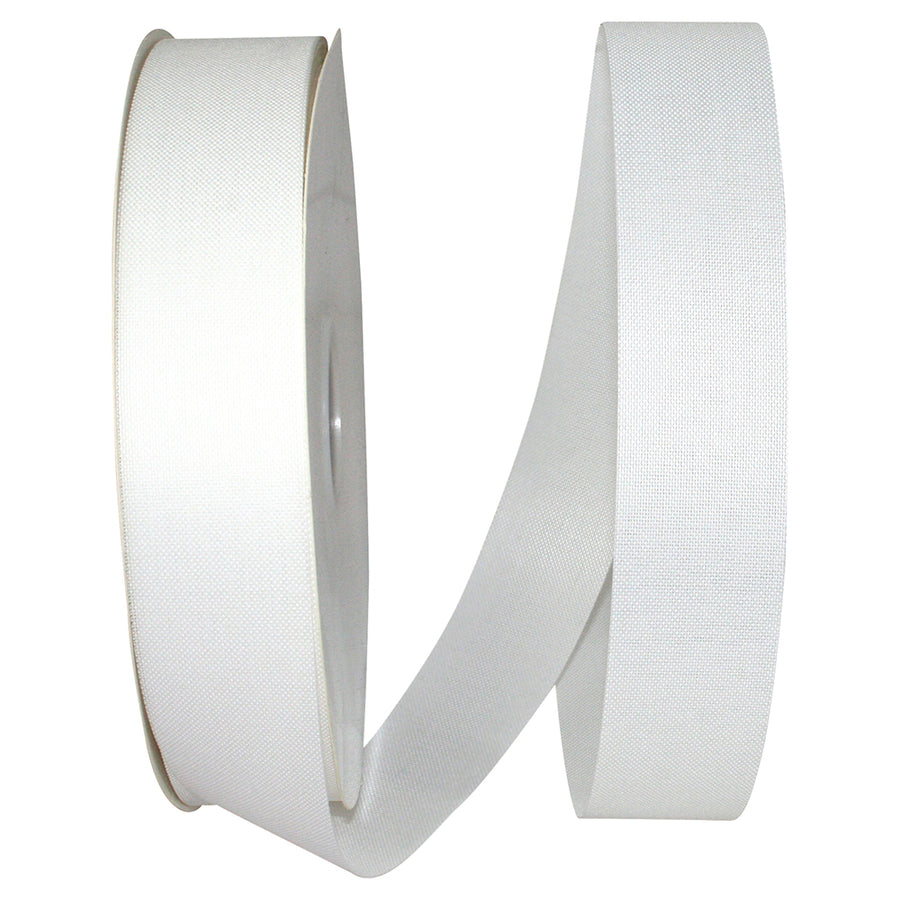 White 1-3 8 Inch Linen Natural Allure Ribbon for Wreaths & Bows
