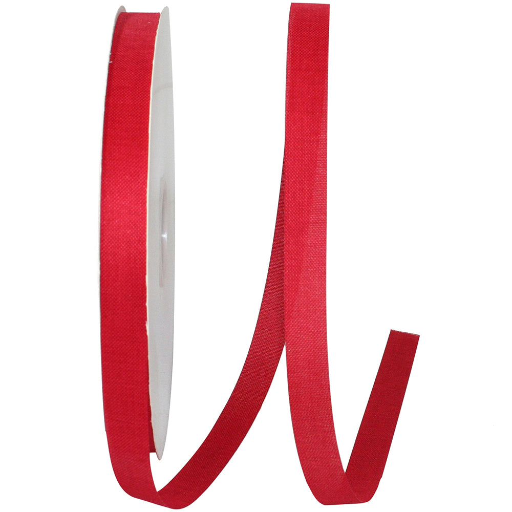 Red 5 8 Inch Linen Natural Allure Ribbon for Wreaths & Bows