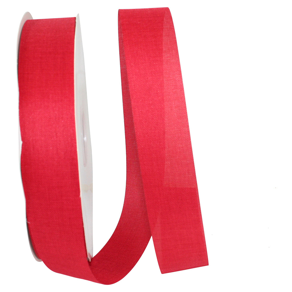 Red 1-3 8 Inch Linen Natural Allure Ribbon for Wreaths & Bows