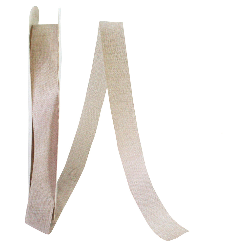 Cream 7 8 Inch Linen Natural Allure Ribbon for Wreaths & Bows
