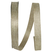 Linen Natural Gold Sparkle Ribbon 7/8 Inch for Wreaths
