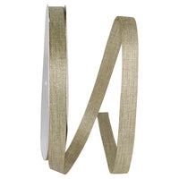 Natural Silver 5/8 Inch Linen Sparkle Ribbon for Bows
