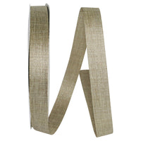 Natural Silver Linen Sparkle Allure Ribbon 7/8 Inch