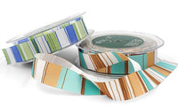 7/8 Inch Grosgrain / Horizontal Stripes Ribbon