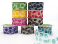 1 1/2 Inch Sheer Jumbo Dot Ribbon