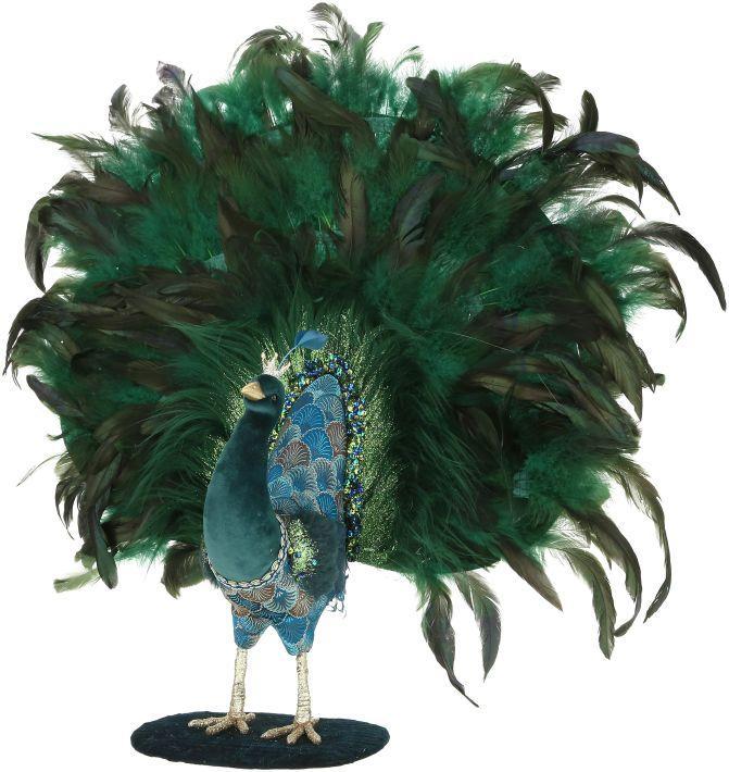 Open Tail Feather Peacock - 27 x 25 Inches