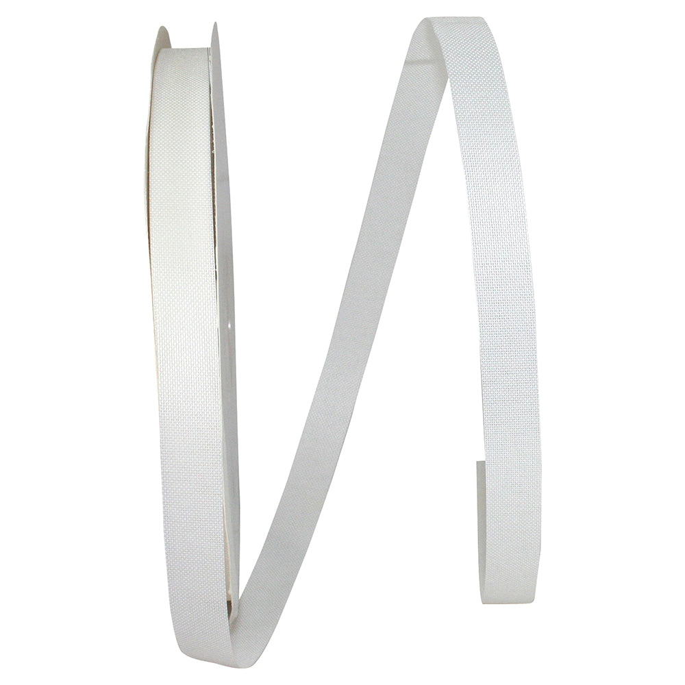 White 5 8 Inch Linen Natural Cooler Ribbon for Wreaths & Bows