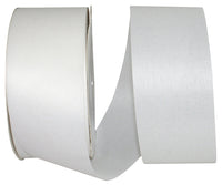 White 2-1 2 Inch Linen Natural Cooler Ribbon for Wreaths & Bows