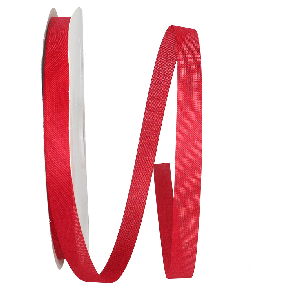 Red 5 8 Inch Linen Natural Cooler Ribbon for Wreaths & Bows