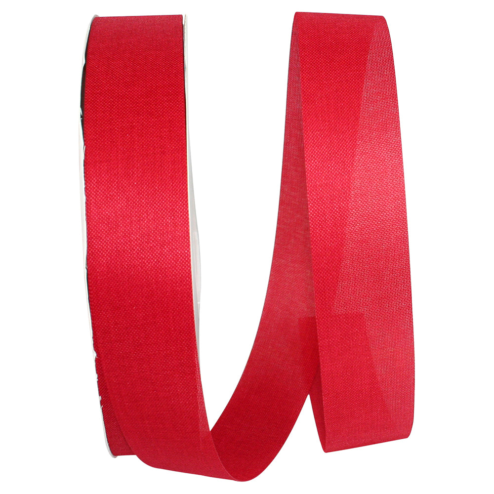 Red 1-3 8 Inch Linen Natural Cooler Ribbon for Wreaths & Bows