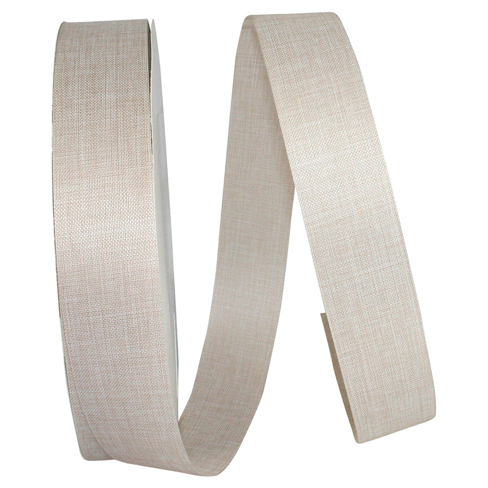 Cream 1-3 8 Inch Linen Natural Cooler Ribbon for Wreaths & Bows