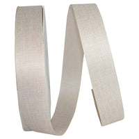Cream 1-3 8 Inch Linen Natural Cooler Ribbon for Wreaths & Bows