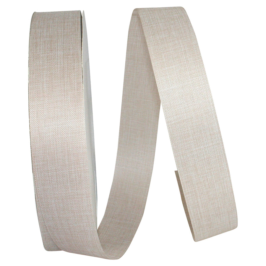 Cream 1-3 8 Inch Linen Natural Cooler Ribbon for Wreaths & Bows