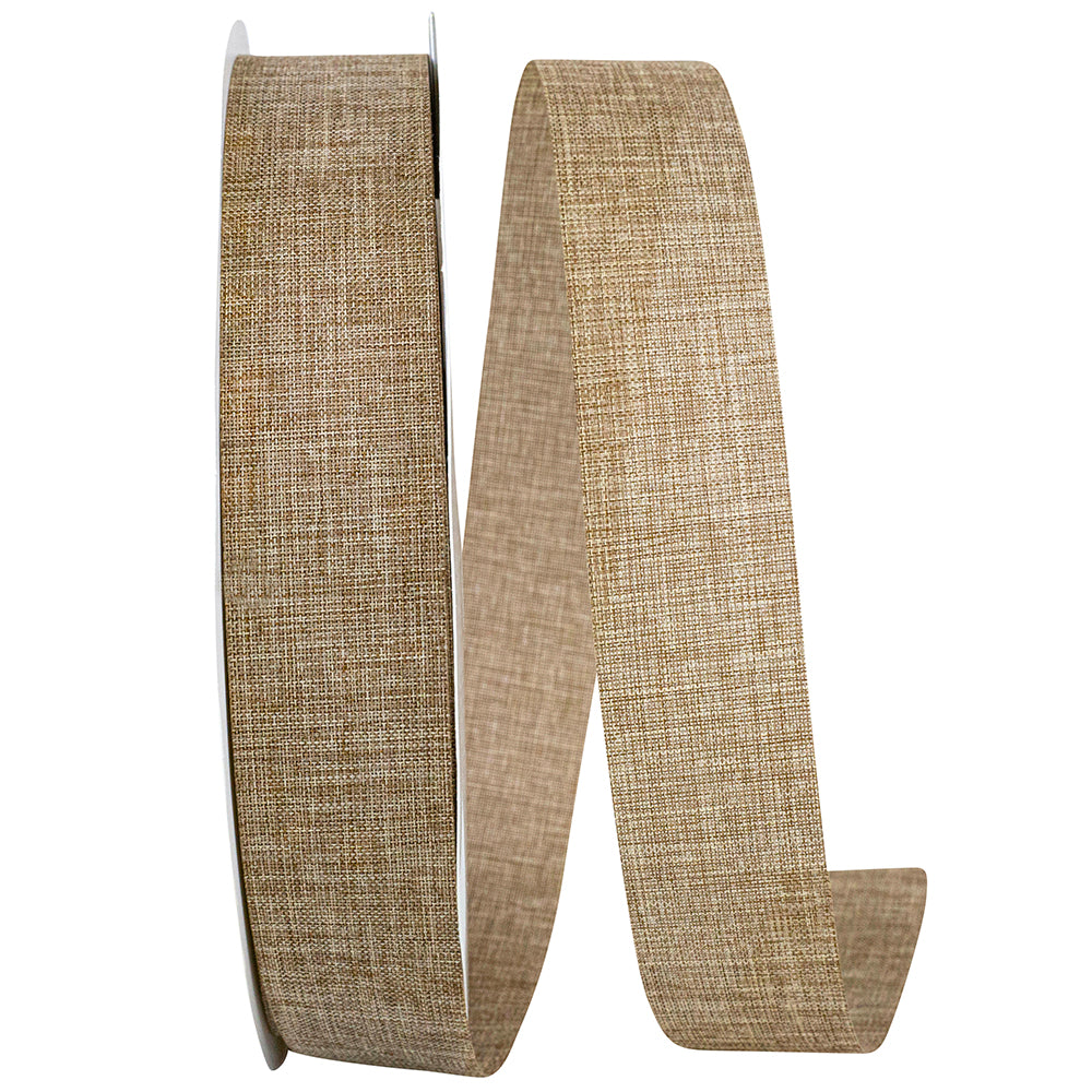 Natural 1-3 8 Inch Linen Natural Cooler Ribbon for Wreaths & Bows