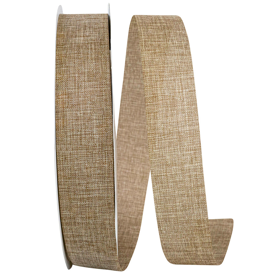 Natural 1-3 8 Inch Linen Natural Cooler Ribbon for Wreaths & Bows