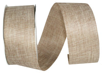 Natural 2-1 2 Inch Linen Natural Cooler Ribbon for Wreaths & Bows