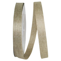 Natural Silver Linen Sparkle Ribbon 7/8 Inch for Wreaths