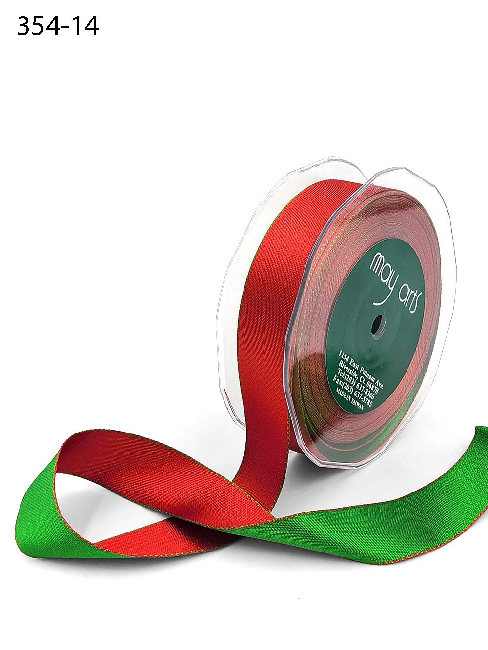 1 Inch Satin Reversible Ribbon with Woven Stitched Edge