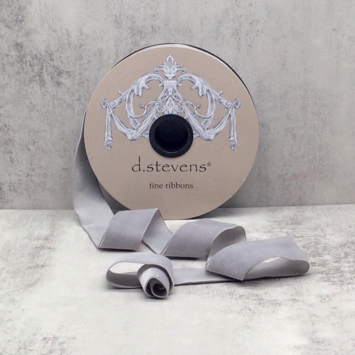Dark Grey Velvet Ribbon 1.5 Inch x 20 Yards