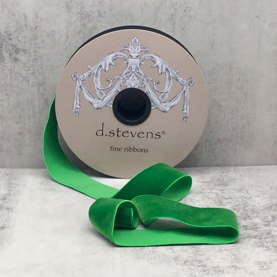 Emerald Green Velvet Ribbon 1.5 Inch x 20 Yards