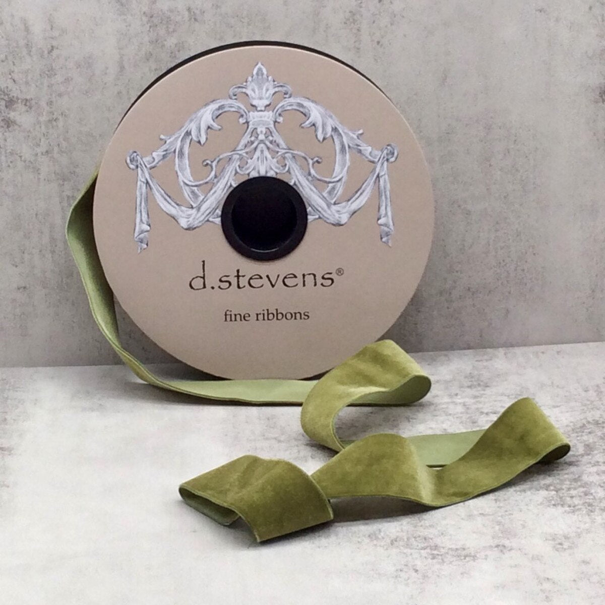 Moss Green Velvet Ribbon 1.5 Inch x 20 Yards