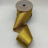 Gold Glitter Double Sided Ribbon 4 Inch x 10 Yards