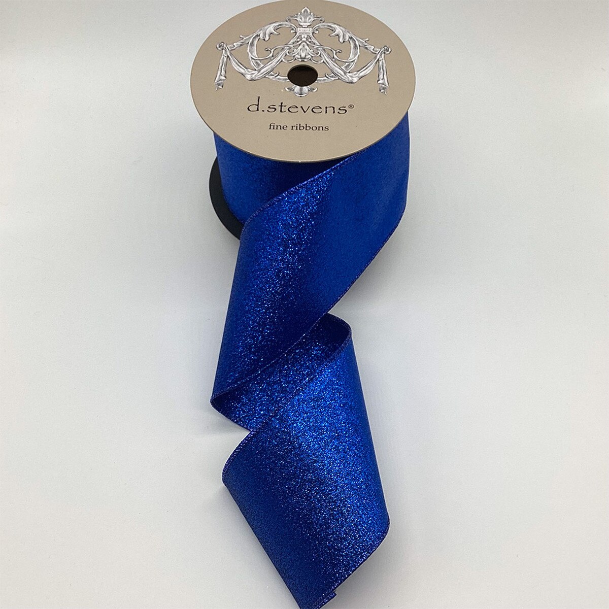 Royal Blue Glitter Double Sided Ribbon 4 Inch x 10 Yards