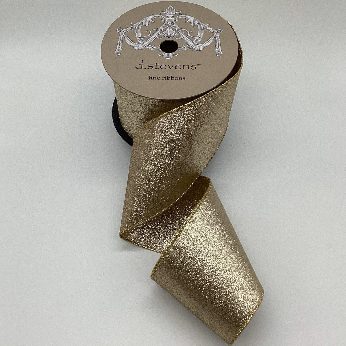 Platinum Glitter Double Sided Ribbon 4" x 10 Yds