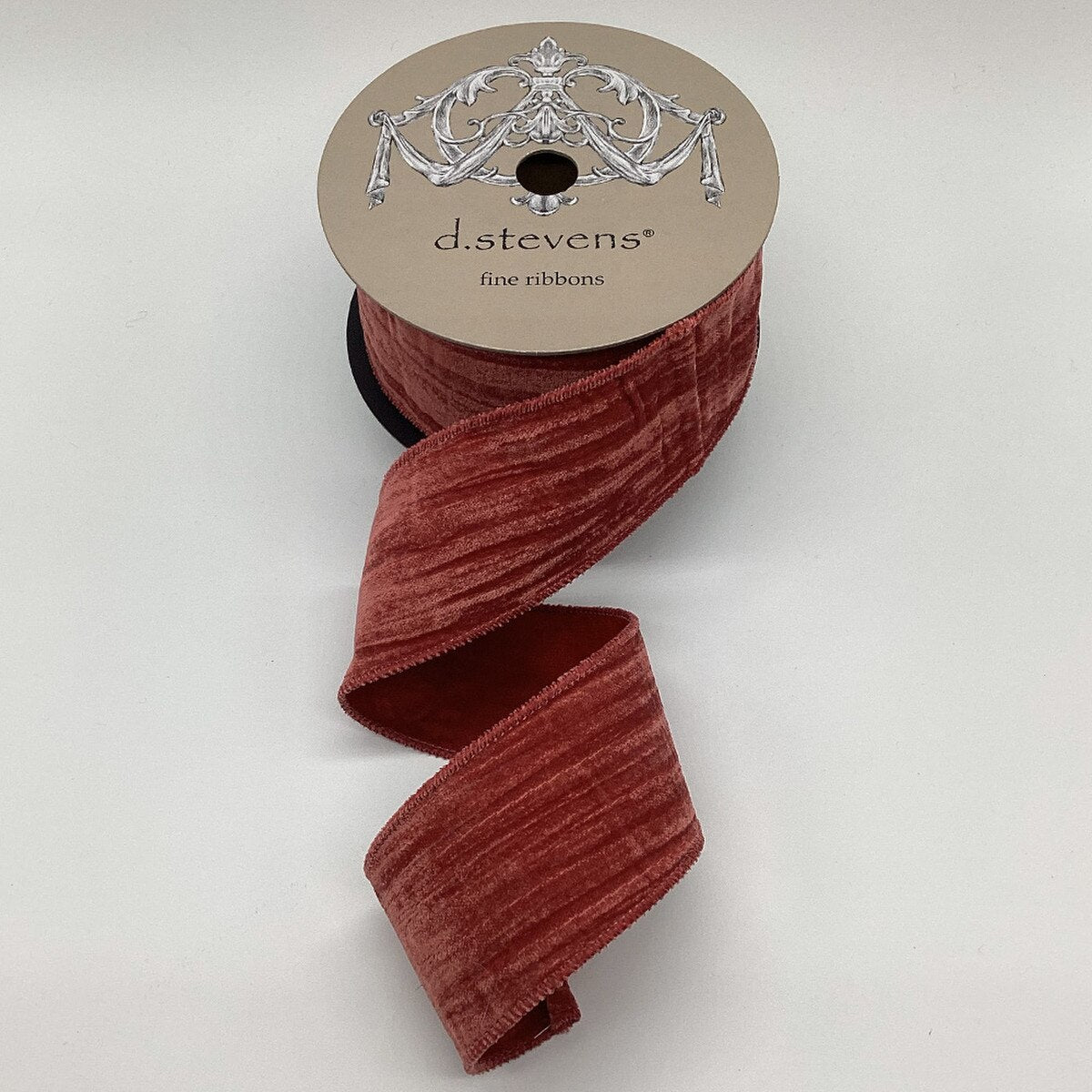 Cinnamon Rose Velvet Satin Back Ribbon 2.5" x 10 Yds
