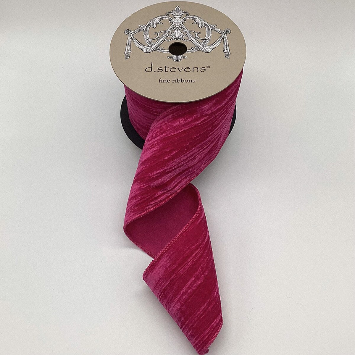 Fuchsia Velvet Satin Back Ribbon 4 Inch x 10 Yards