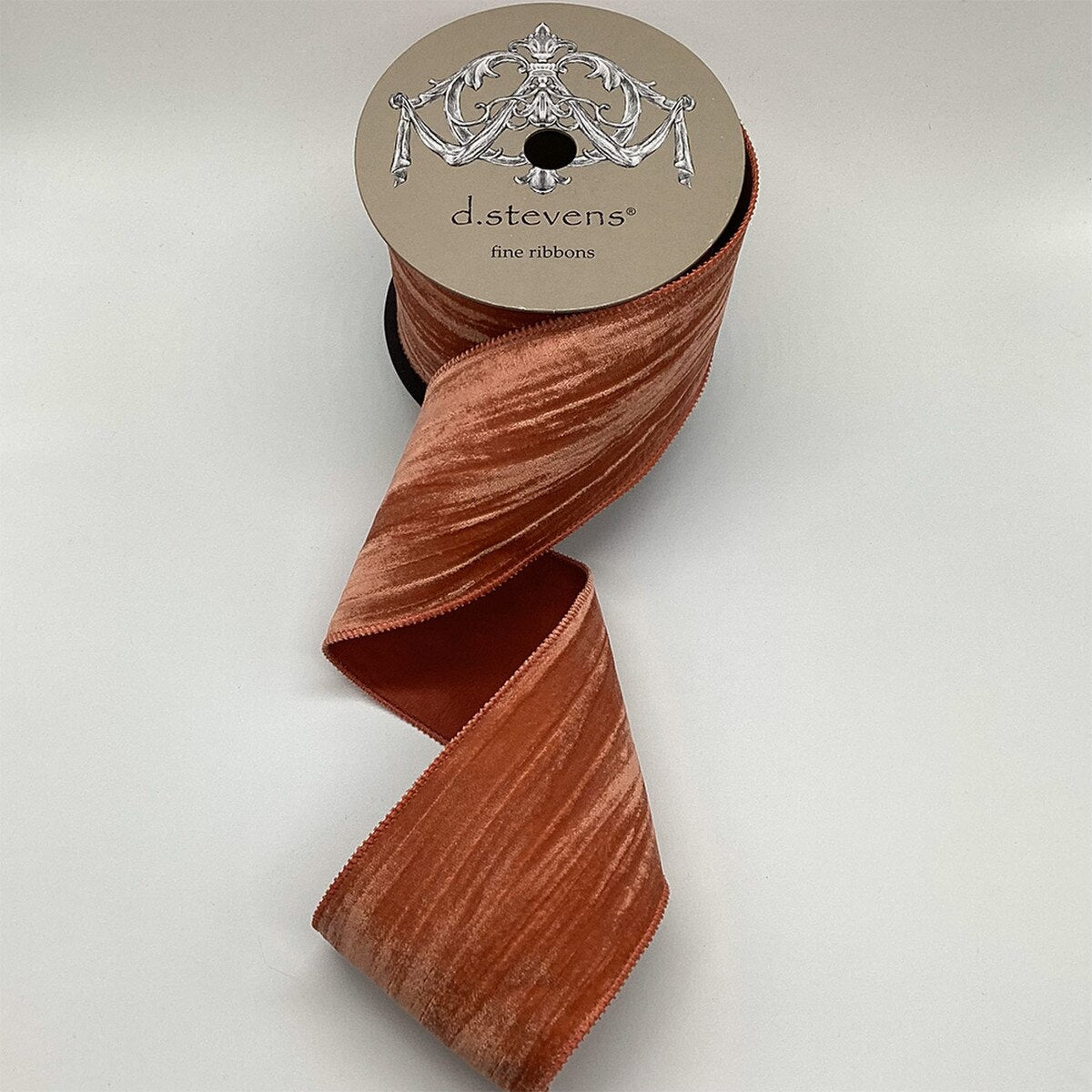 Coral Satin Back Velvet Vintage Chic Ribbon 4" x 10 Yds