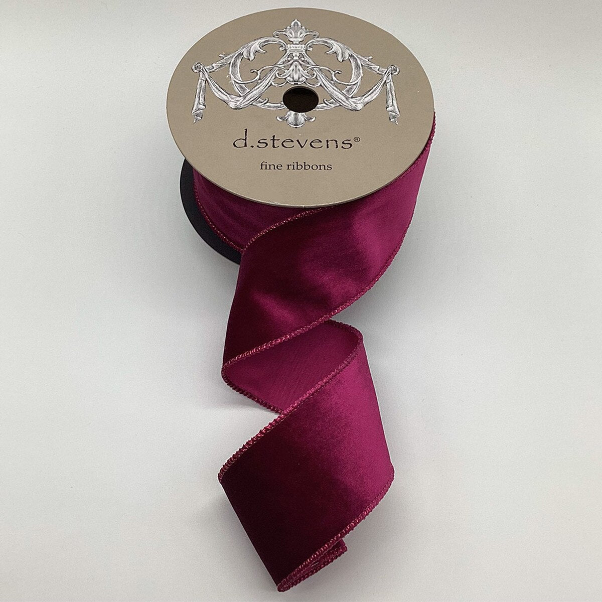 Fuchsia Velvet Satin Back Ribbon 2.5 Inch x 10 Yards