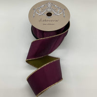 Aubergine Satin Ribbon 2.5 Inch Double Sided 10 Yds