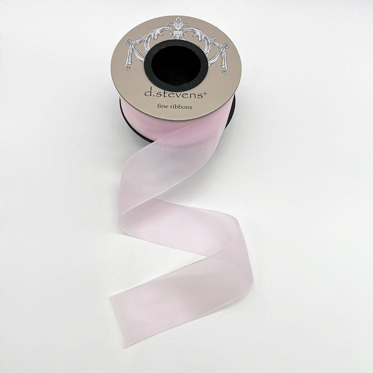 Pale Pink Chiffon Filament Edge Ribbon 1.5" x 25 Yds