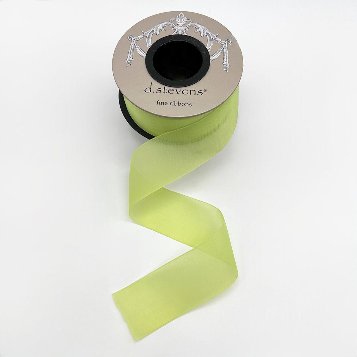 Lime Chiffon Filament Edge Ribbon 1.5 Inch x 25 Yards