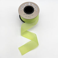 Lime Chiffon Filament Edge Ribbon 1.5 Inch x 25 Yards