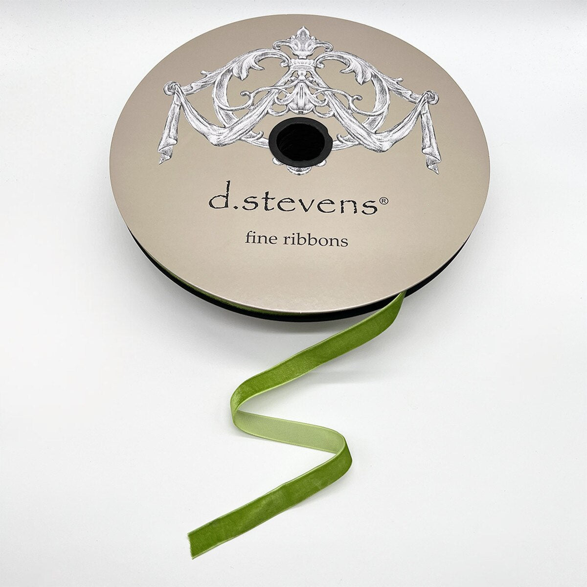 Basil Green Velvet Ribbon 8 Inch X 50 Yards