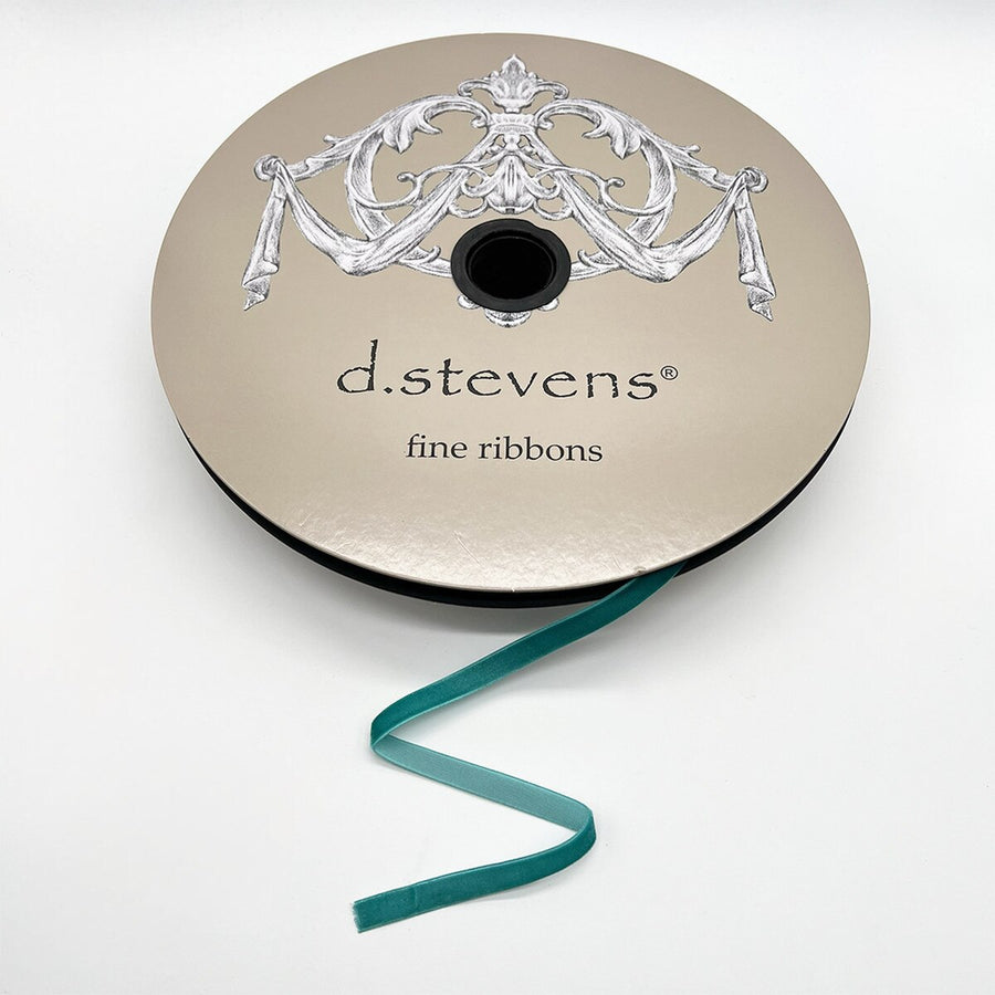 Teal Velvet Ribbon 8 Inches X 50 Yards