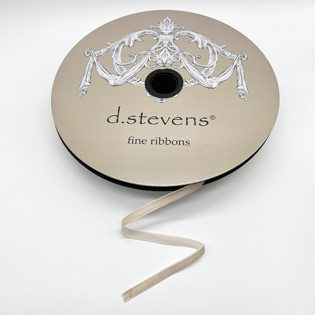 Voss Velvet Ribbon 8 Inch X 50 Yards Alabaster