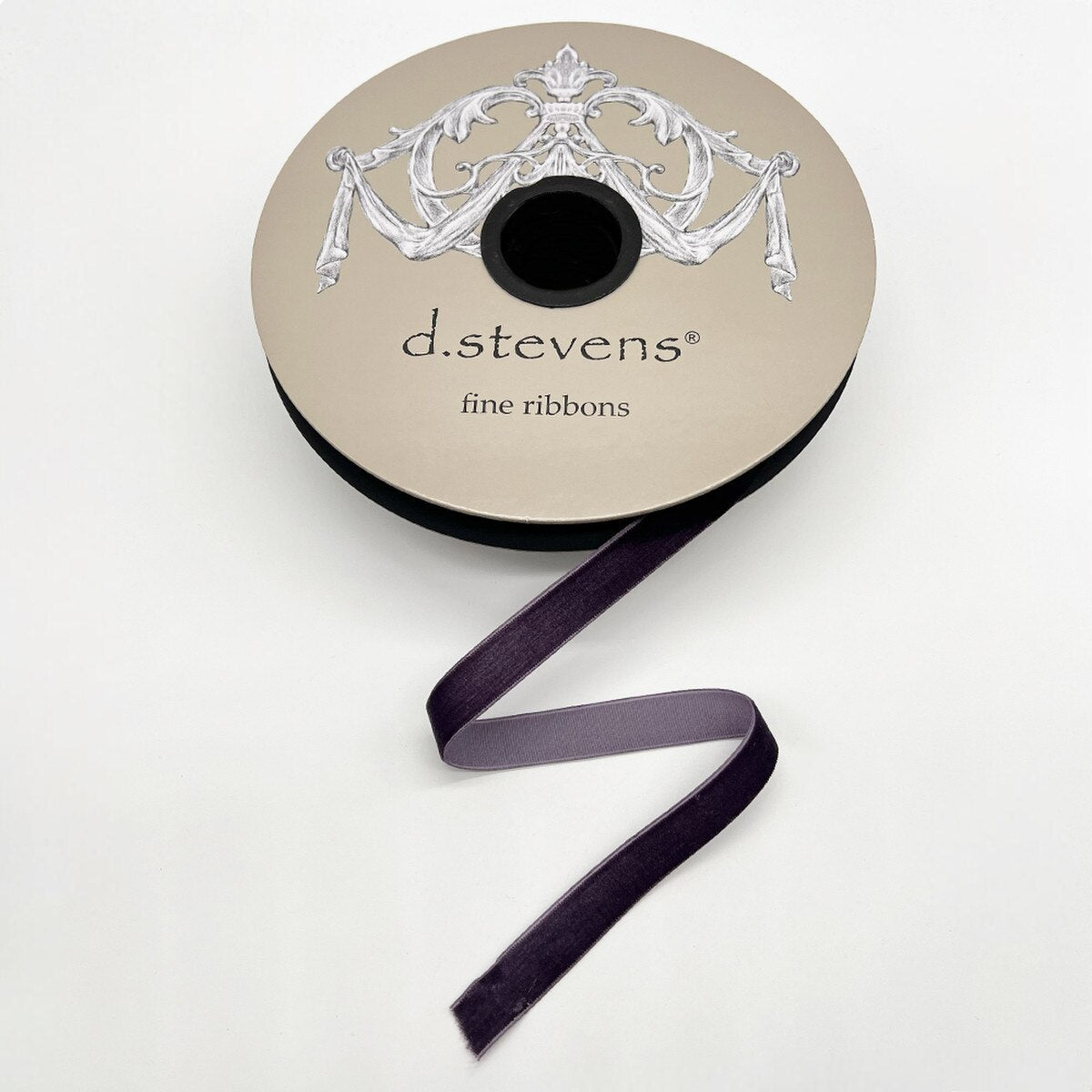Voss Velvet Ribbon 8 Inch Eggplant 20 Yards