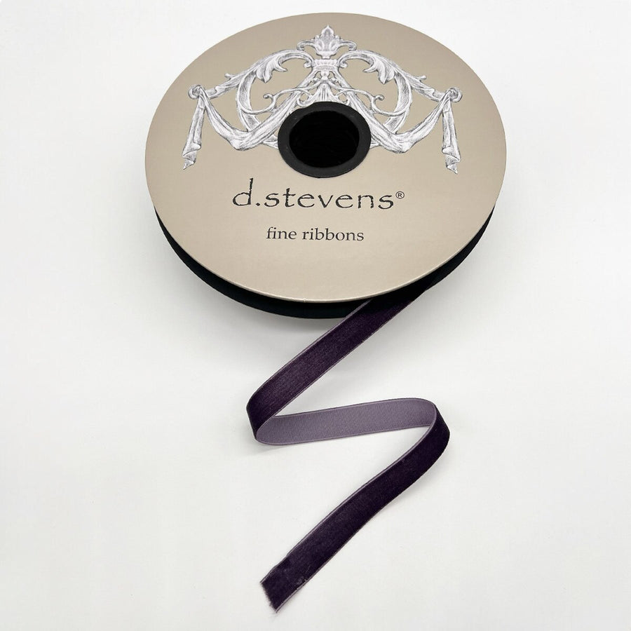 Voss Velvet Ribbon 8 Inch Eggplant 20 Yards