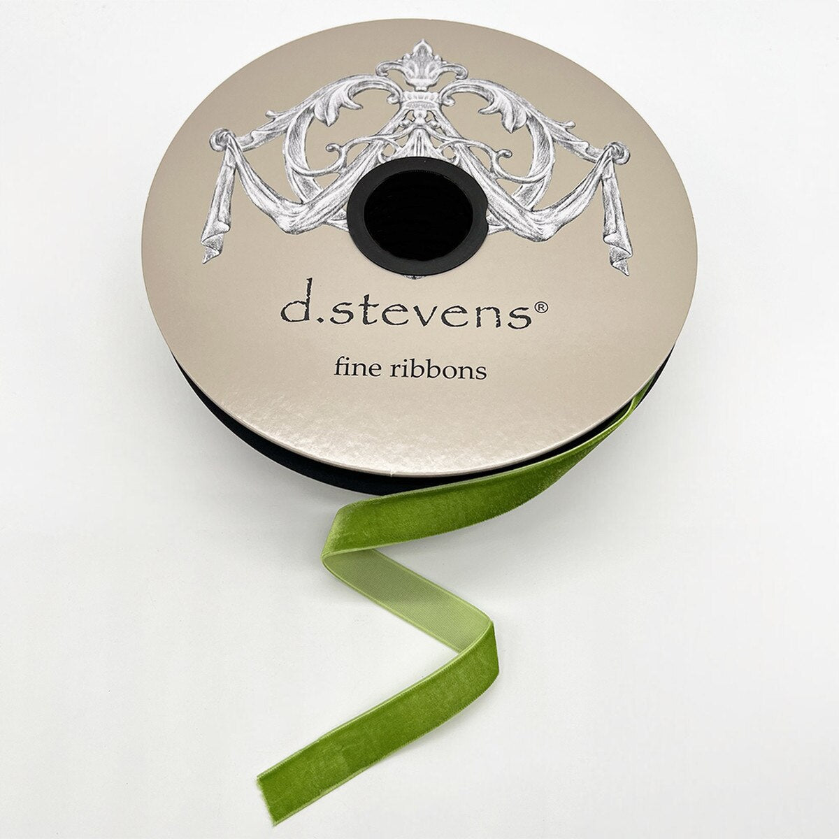 Basil Green Velvet Ribbon 8 Inch X 20 Yards