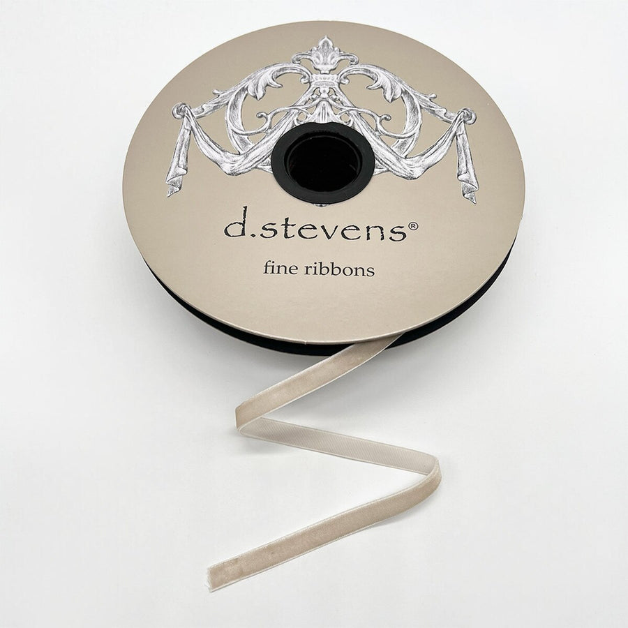 Voss Velvet Alabaster Ribbon 8 Inch by 20 Yards